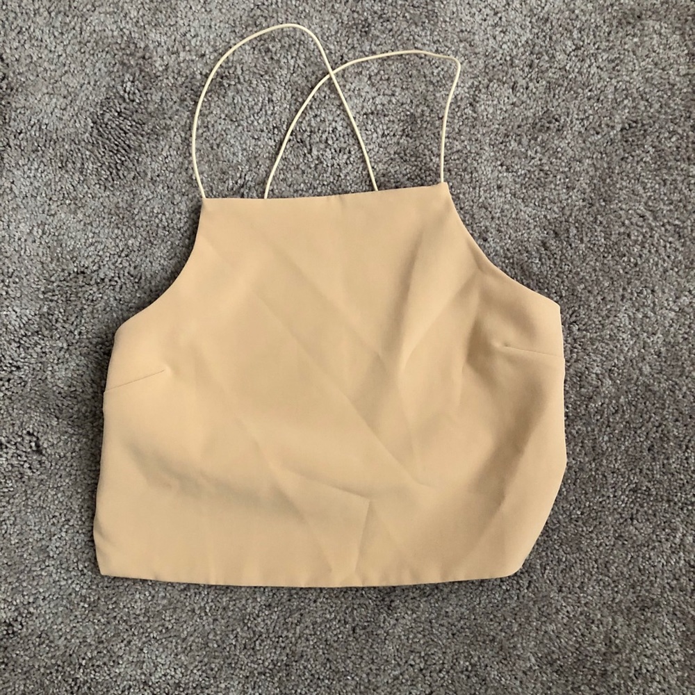 NWOT open back crop top